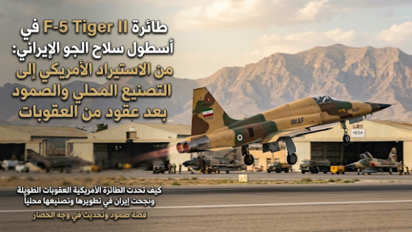 طائرة F-5 Tiger II في أسطول سلاح الجو الإيراني: من الاستيراد الأمريكي إلى التصنيع المحلي والصمود بعد عقود من العقوبات