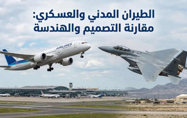 الطيران المدني والعسكري: مقارنة التصميم والهندسة