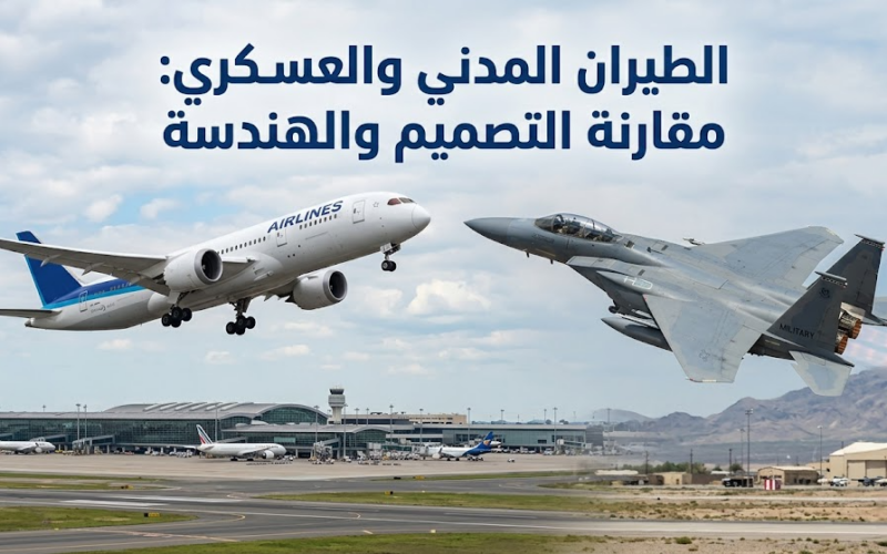 الطيران المدني والعسكري: مقارنة التصميم والهندسة