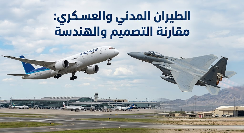 الطيران المدني والعسكري: مقارنة التصميم والهندسة